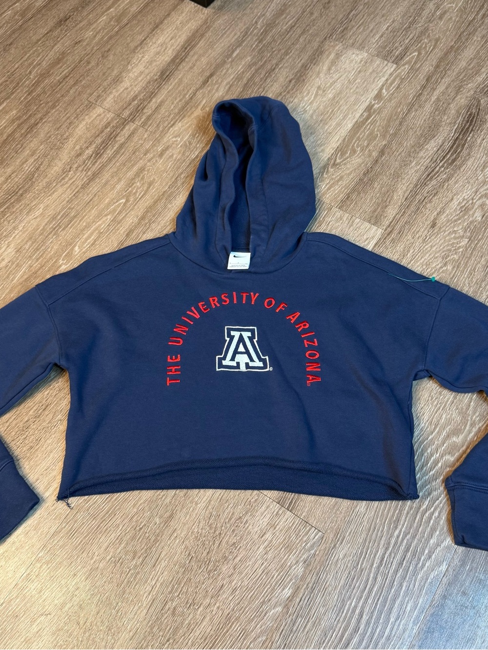 Nike Navy & Red University of Arizona Logo Cropped Hoodie